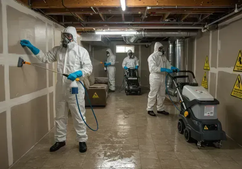 Basement Moisture Removal and Structural Drying process in Cedar County, NE